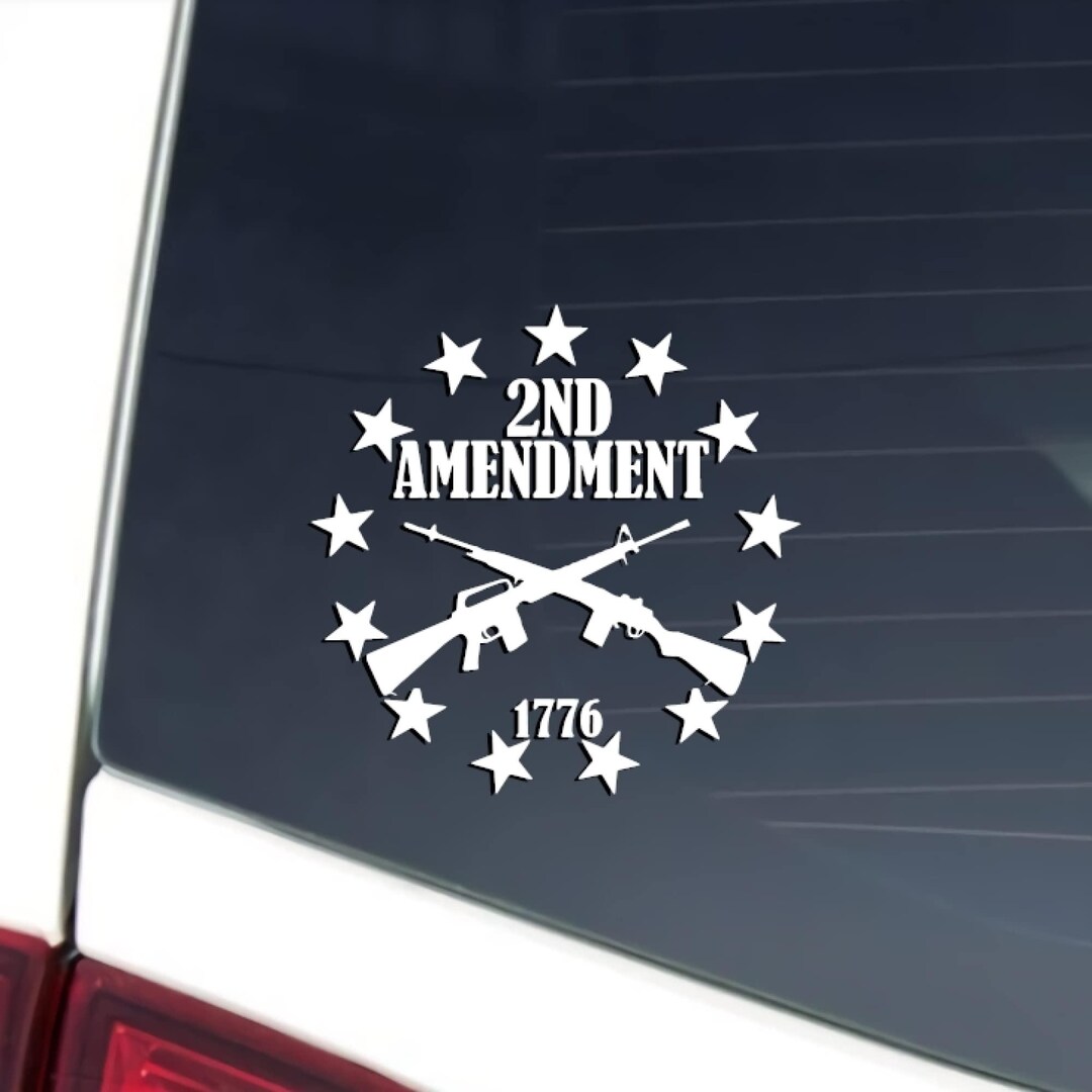 2nd Amendment 1776 Vinyl Decal Sticker – Waterproof, Uv-resistant White ...