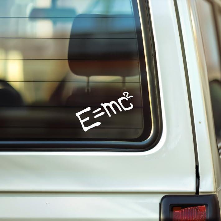 E=mc2 Einstein Physics Vinyl Decal Sticker UV & Water Proof Gift Laptop ...