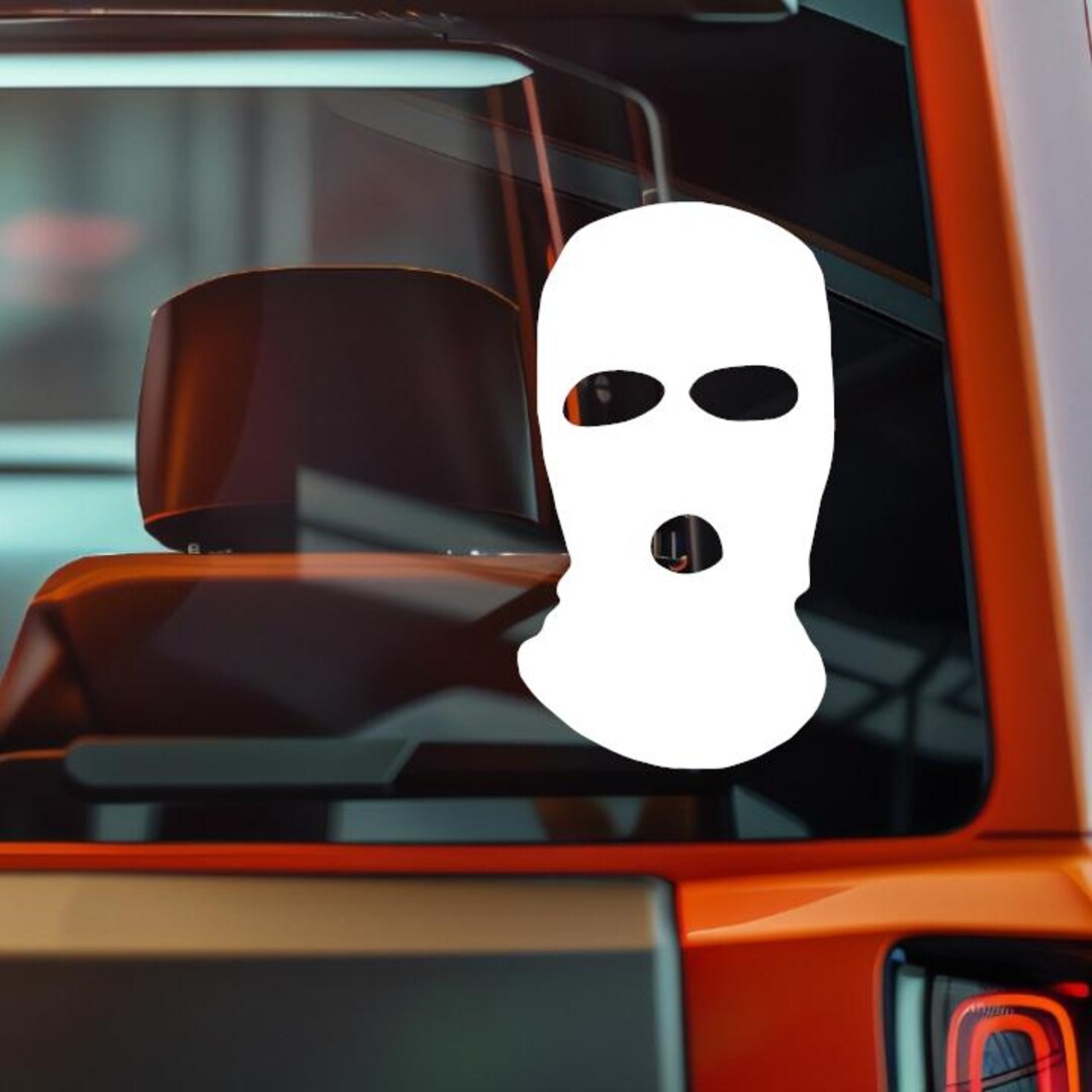 Balaclava Bank Robber Vinyl Decal - Waterproof Uv-resistant Sticker - Etsy