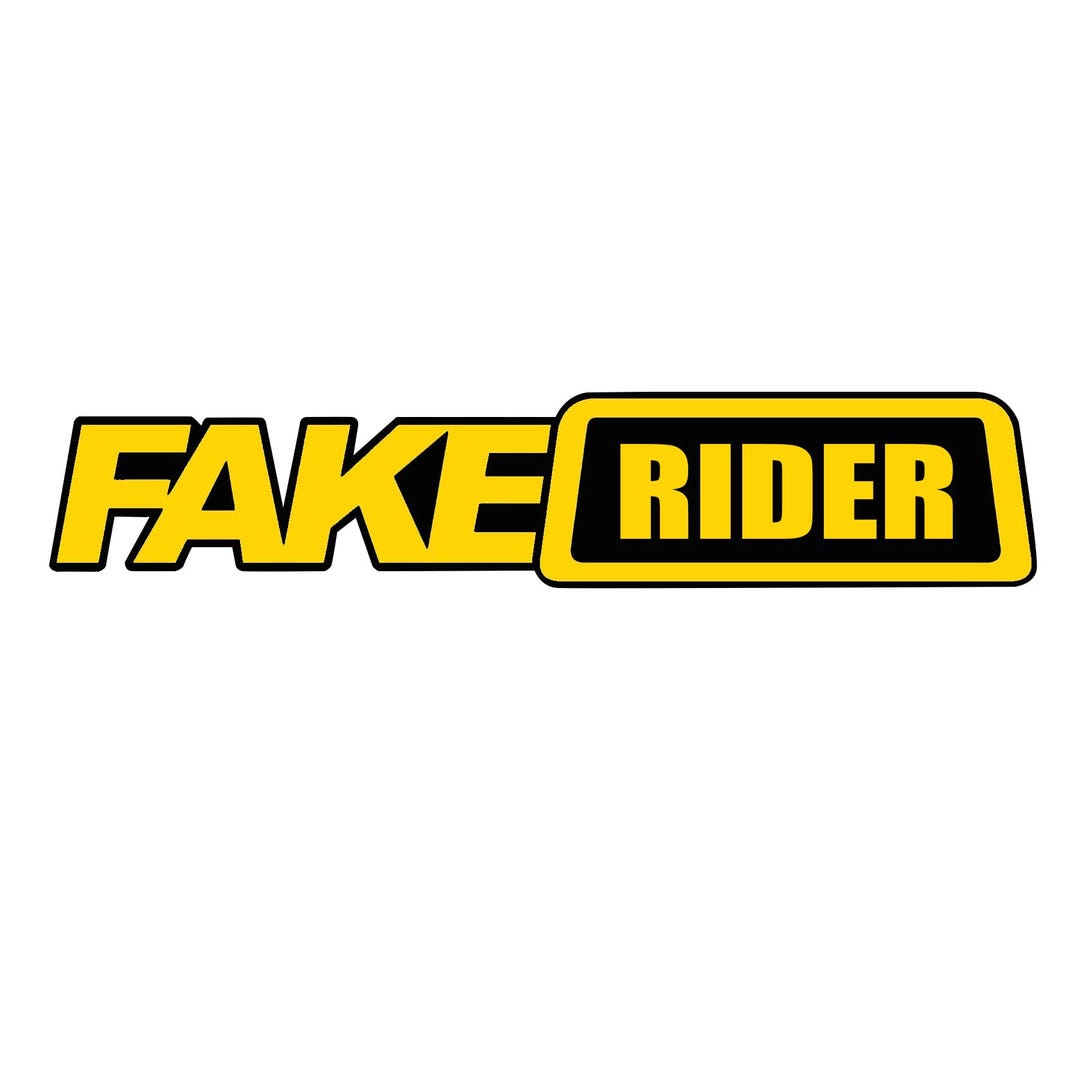 Fake Rider Automotive Vinyl Decal Sticker (6