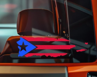 Puerto Rico Flag Vinyl Decal Sticker: Laptop, Car, and Window