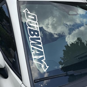 DUBWAY Sandwich Decal Choose Your Size Vinyl Sticker Window Bumper JDM Banner Calcomanía 20+ Colors