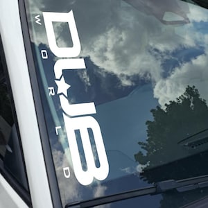 DUB World Decal Choose Your Size Vinyl Sticker Window Bumper JDM Banner Calcomanía 20+ Colors