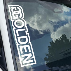 G Golden Decal Choose Your Size Vinyl Sticker Window Bumper JDM Banner Calcomanía 20+ Colors