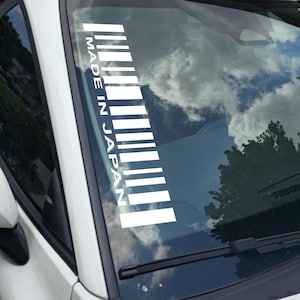Barcode Made in japan Decal Choose Your Size Vinyl Sticker Window Bumper JDM Banner Calcomanía 20+ Colors