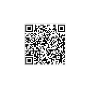 May include: A black and white QR code, a two-dimensional barcode, is displayed against a white background. The code is composed of a square grid of black and white squares, with three larger squares at the corners.
