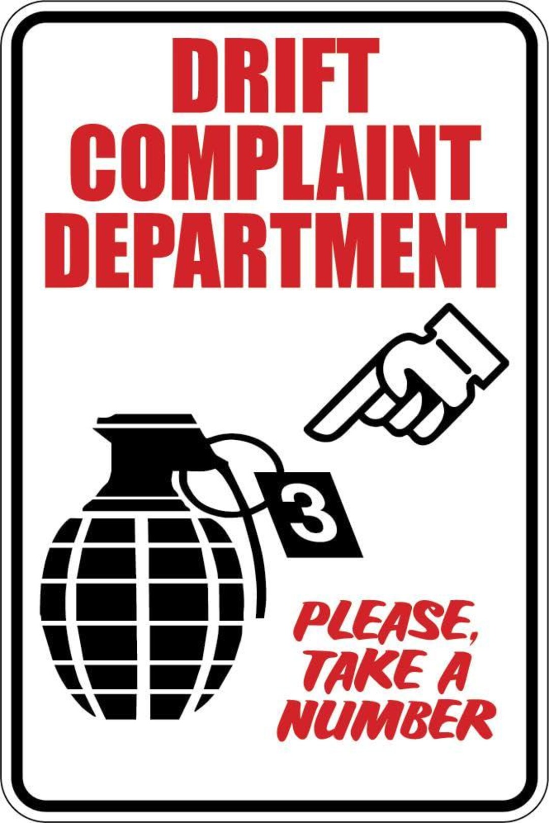 Compliaint Sticker Drift Complaint Department Vinyl Decal Sticker: JDM, Kawaii, Anime ...