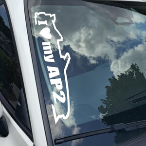 I Love my AP2 Decal Choose Your Size Vinyl Sticker Window Bumper JDM Banner Calcomanía 20+ Colors