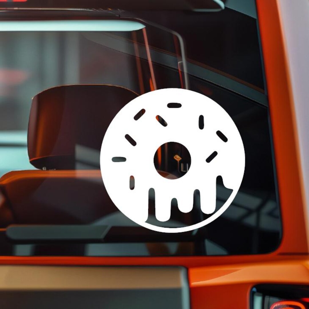 Dripping Syrup Donut Vinyl Decal - Waterproof Car Bumper Sticker - Etsy