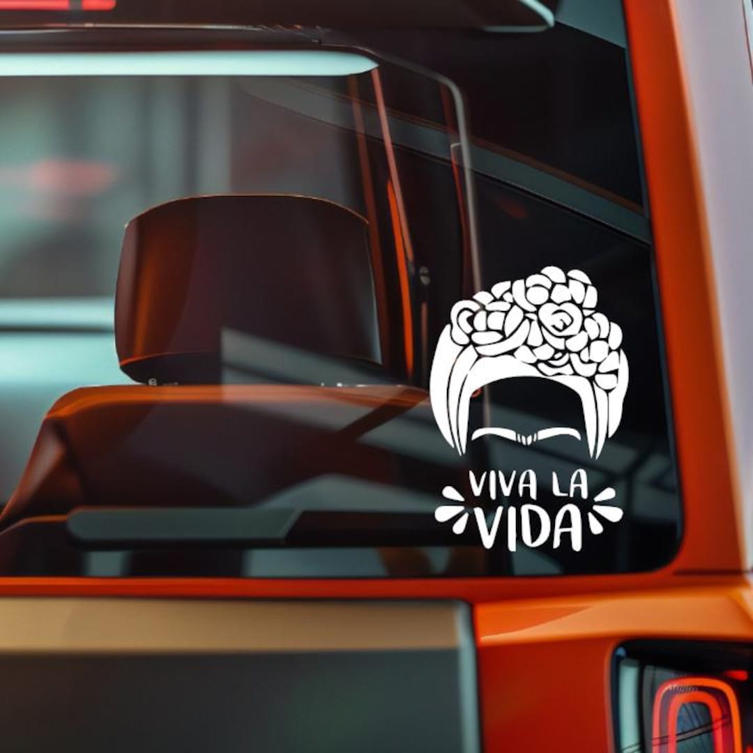 Frida Kahlo Viva La Vida Vinyl Decal - Laptop, Window, Bumper - Etsy