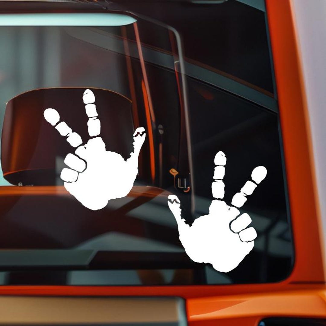Wave Hand Vinyl Decal Sticker - Laptop, Window, Car - Etsy