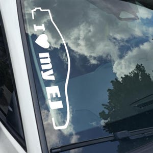 I Love my EJ Decal Choose Your Size Vinyl Sticker Window Bumper JDM Banner Calcomanía 20+ Colors