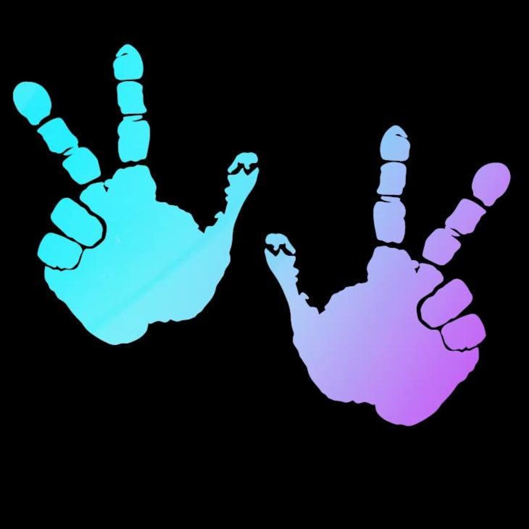 Peace Hand Sign Decal: Waterproof Uv-resistant Vinyl Sticker for ...