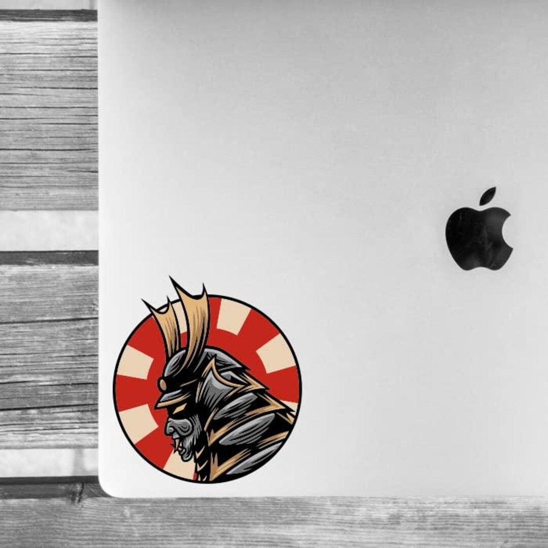 Japanese Rising Sun Vinyl Samurai Kabuto Sticker | Japanese Rising Sun Vinyl Decal (waterproof ...