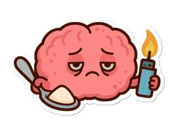 Hersenen vinylsticker - grappig cadeau neurologie verpleegkundige, medische humor sticker, sticker laptop waterfles