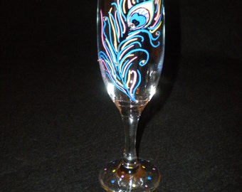 Hand Painted Champagne Flute