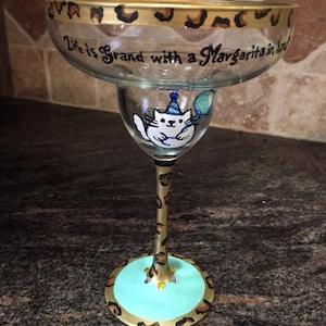 Birthday Margarita Glass