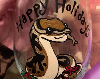 Reptile Holiday Wine Glass