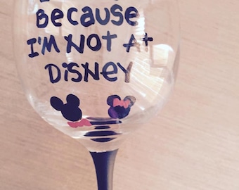 Mickey & Minnie Wine Glass