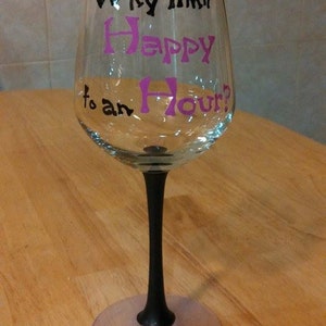 Funny Hand Painted Wine Glass