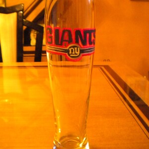 Hand Painted Giants Beer Glass