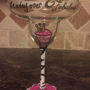 Birthday Margarita Glass