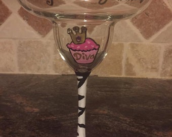 Birthday Margarita Glass