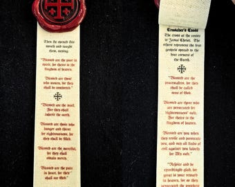 CRUSADER (Jerusalem) CROSS Seal of Eternal Purity: The Beatitudes - 40k-Inspired Christian Purity Seals