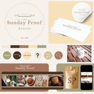Business Brand Kit Template: Custom Logo Design, Color Palette, Fonts, Customize it in Canva
