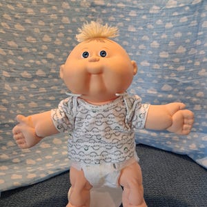 Vintage Cabbage Patch Kid Doll: Bald, Blue Eyes, HM1