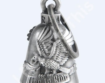 Eagle Live to Ride Motorcycle Bell 3d Impact Resistant, Biker Gift,