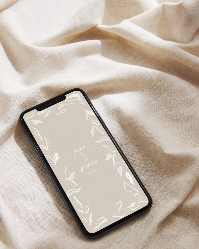 Peace is a Promise Christian Phone Wallpaper | Isaiah 26:3 Floral Lock ...