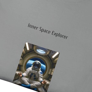 Inner Space Explorer Unisex T-Shirt | Meditating Astronaut Tee Shirt
