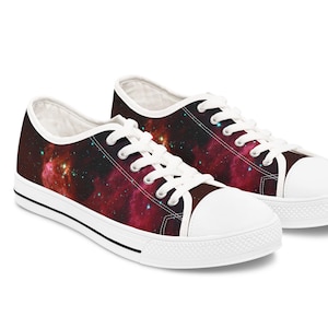 Space Design Low Top Sneakers for Women | Orion Nebula Design | Astronomy Canvas Sneakers