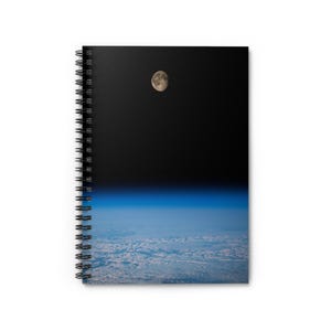 Celestial Spiral Notebook - Moonlit Design, Starry Journal, Space Themed Stationery, Unique Gift for Astronomers, Cosmic Art