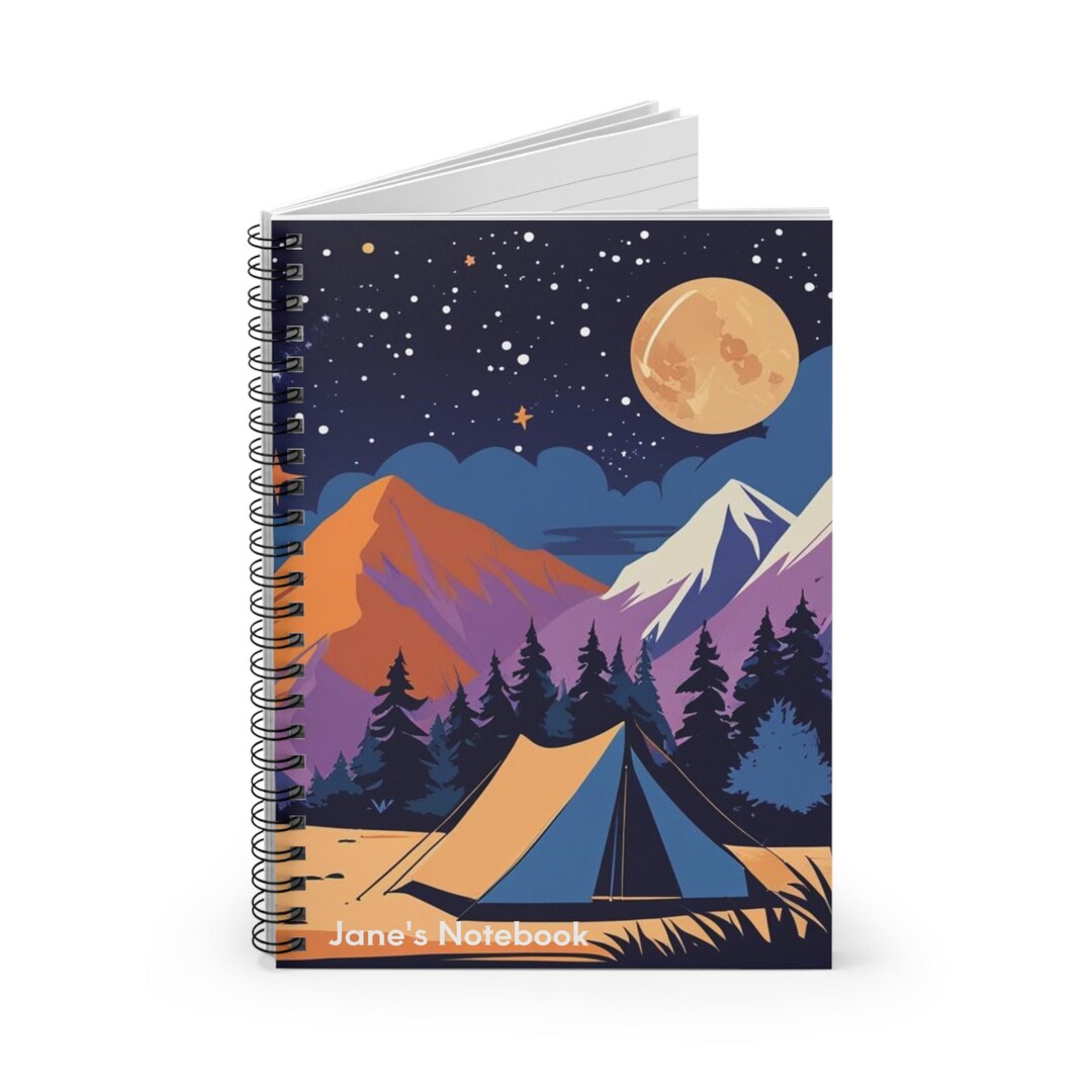 Camping Adventure Spiral Notebook | Ruled Line, Personalized Journal - Etsy