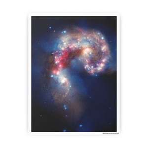 Galaxy Collision Poster | Astronomy Wall Art | Space Decor