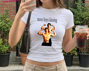 Koszulka z całującym się dzieckiem, koszulka Game Changers, krótki top dla kibica hokeja, koszulka Connora Storriego i Hudsona Williamsa, prezent dla kibica hokeja, koszulka dla dziecka Y2K