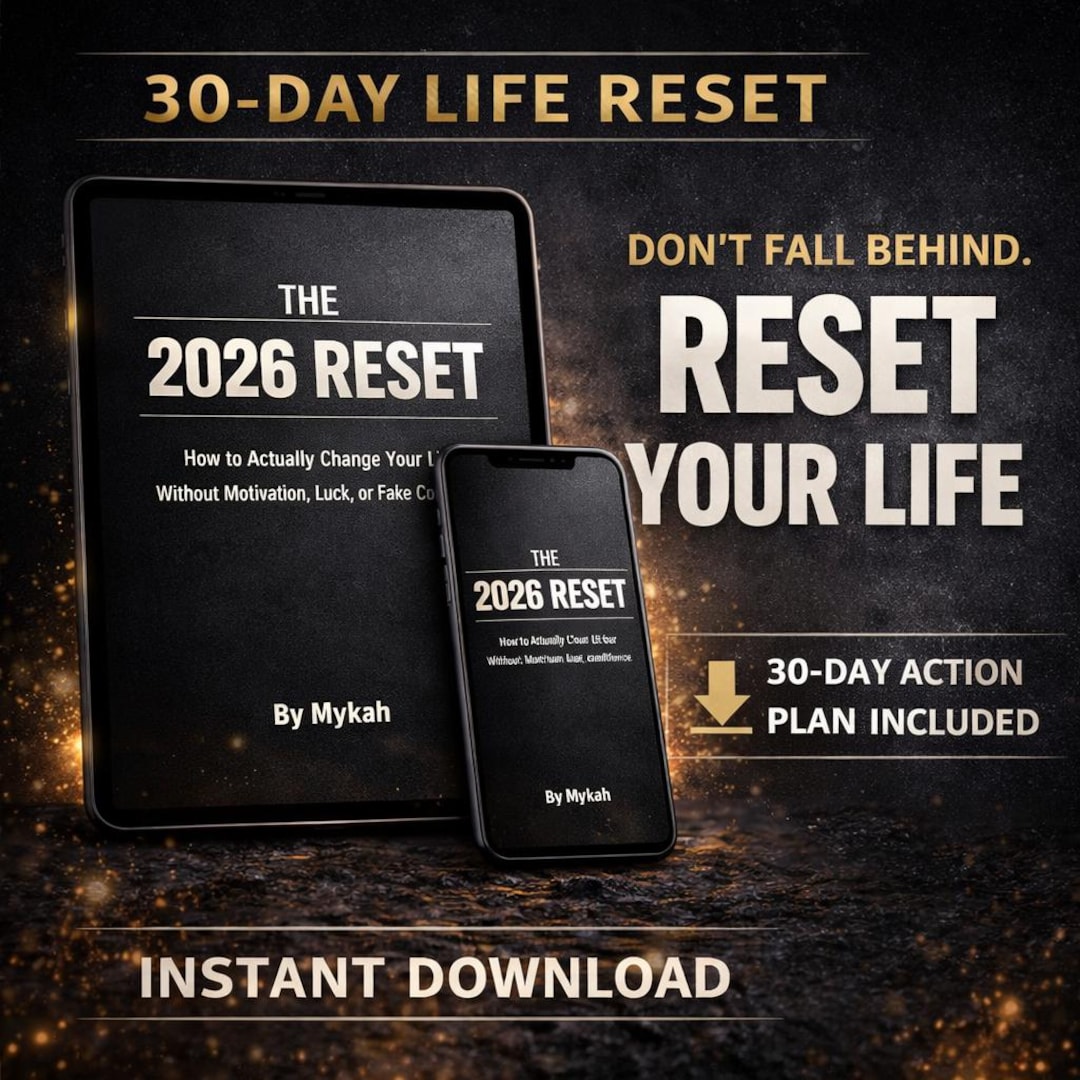 THE 2026 RESET – Digital Self-improvement Ebook | 30-day Life Reset ...
