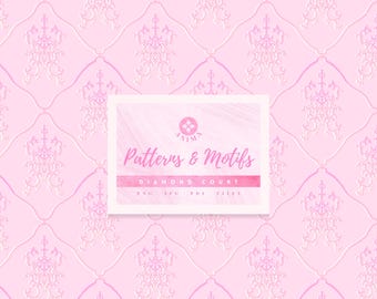 Hand Drawn French Baroque Seamless Pattern | Pink Print Design | Pink Digital Paper | Tileable French Style Image For Products & Digital Use