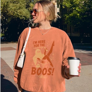 Here for the Boos Halloween Sweatshirt: Spooky Unisex Crewneck