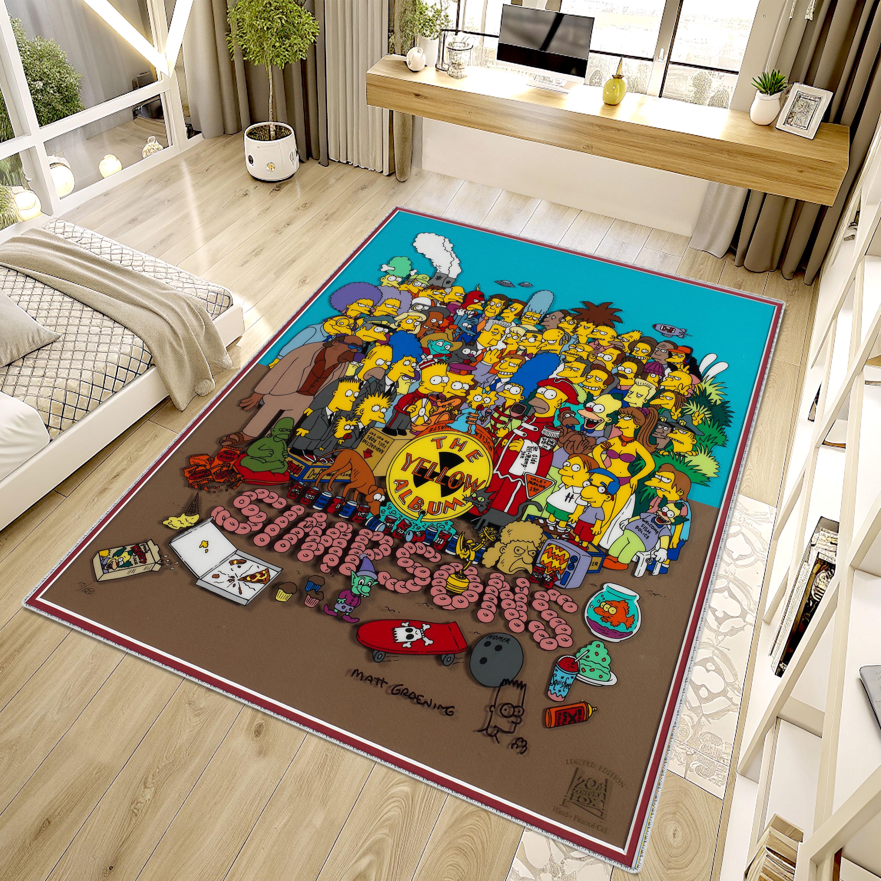 Bart Simpson Rug, Simpsons Rug, Cartoon Rug, Green Rug, Simpsons ...
