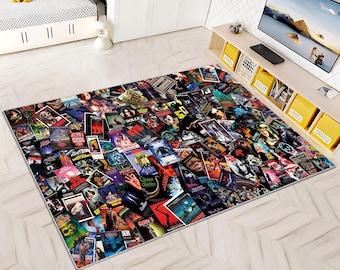Horror Movie Series Rug, Fear Rug, Horror Rug, Popular Movie Rug, Horror Decor, Cool Rug, Area Rugs, Custom Rug, Popular Rug, Gift for Her