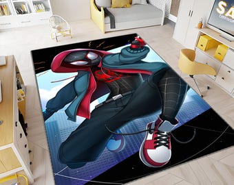 Sneakers Shoes Rug, Spiderman Rug, Custom Rug, Personalized Rug, Street Cool Rug, Sneaker Art, Fashion Street Rug, Area Rug, Shoes Room