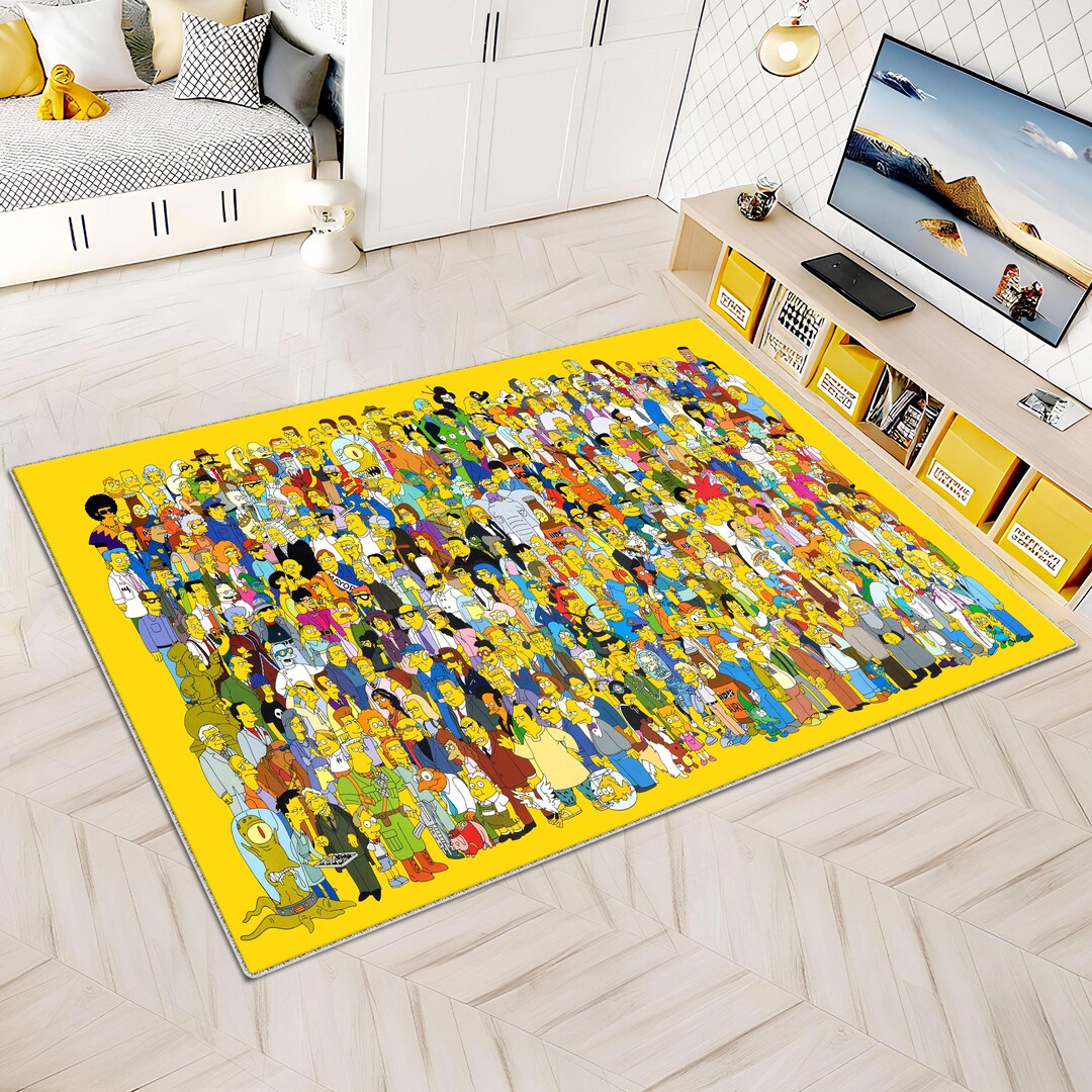 Bart Simpson Rug, Simpsons Rug, Cartoon Rug, Green Rug, Simpsons ...