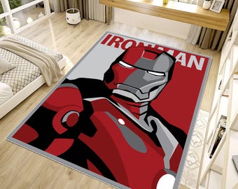 Ironman Rug, Marvel Rug, Marvel Characters, Marvel Decor, Movie Rug, Fantastic Rug, Movie Decor, Hypebeast Rug, Unique Rug, Fantastic Rug