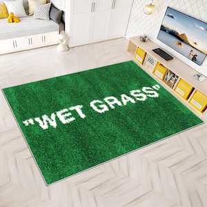 Wet Grass Rug, Grass Rug, Green Rug, Custom Rug, Area Rug, Home Decor Rug, Rugs for Living Room, Wet Grass Pattern, Adult Rug, Best Rug