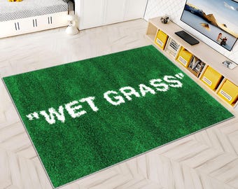 Wet Grass Rug, Grass Rug, Green Rug, Custom Rug, Area Rug, Home Decor Rug, Rugs for Living Room, Wet Grass Pattern, Adult Rug, Best Rug
