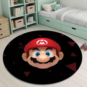 Retro Game Rug,  Round Rug, Video Game Rug, Colorful Rug, Child Rug, Cute Rug, Personalized Rug, Nursery Rug, Area Rugs, Gift for Kids