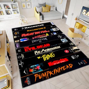 Horror Rug, Horror Movie Series Rug, Fear Rug, Popular Movie Rug, Horror Decor, Cool Rug, Area Rugs, Custom Rug, Popular Rug, Gift for Her